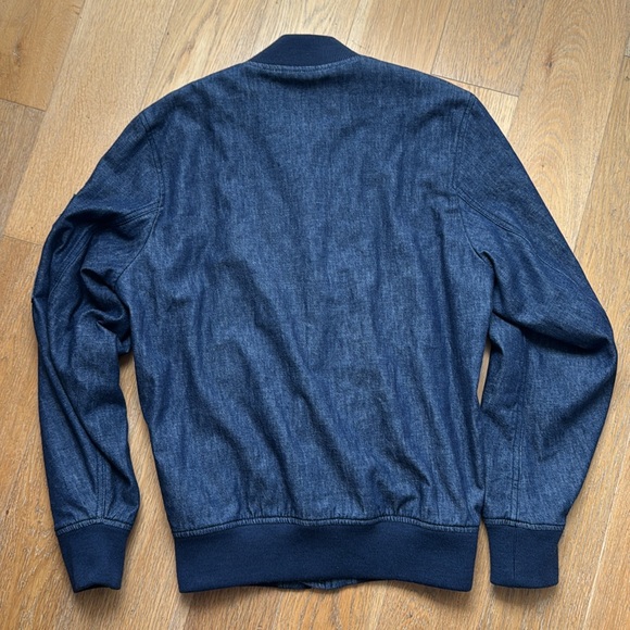 Maison Kitsune Logo-Appliqued Teddy Denim Jacket - Small - Picture 2 of 7